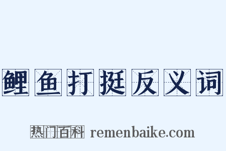 鲤鱼打挺反义词是什么意思的图片